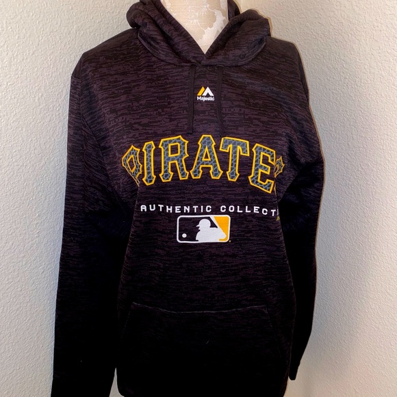 Majestic Pittsburgh Pirates Authentic Team Hoodie - Picture 1 of 3